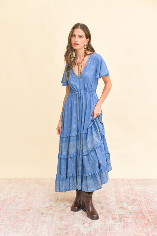 AZURRA PRINT JACKIE MAXI DRESS