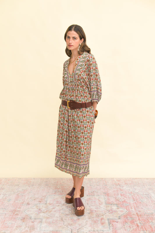 HARLOWE PRINT BOHEME MIDI DRESS