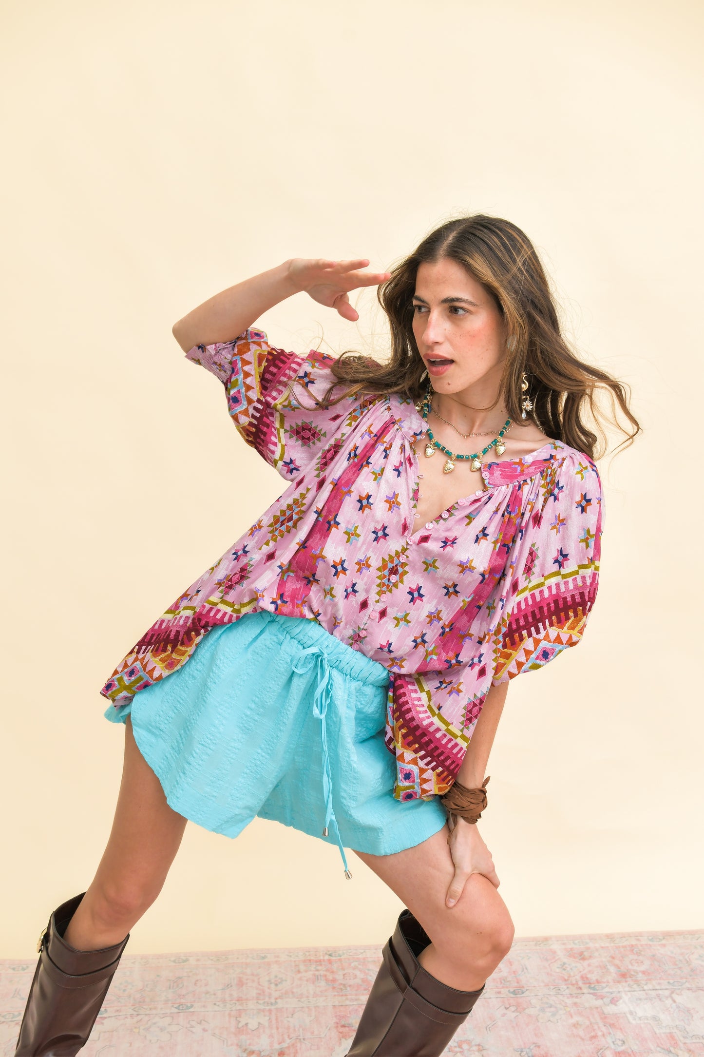LOST TRIBE PRINT MUSE BLOUSE