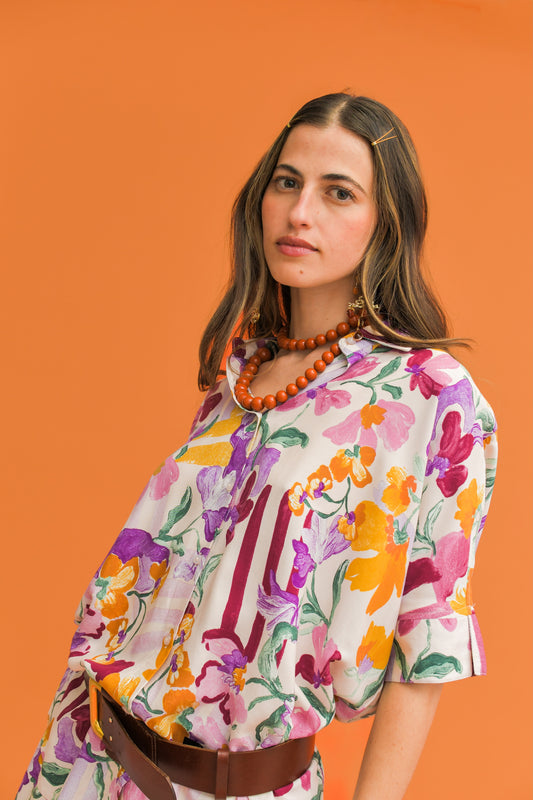 SWEET LILLY PRINT RIVER SHIRT