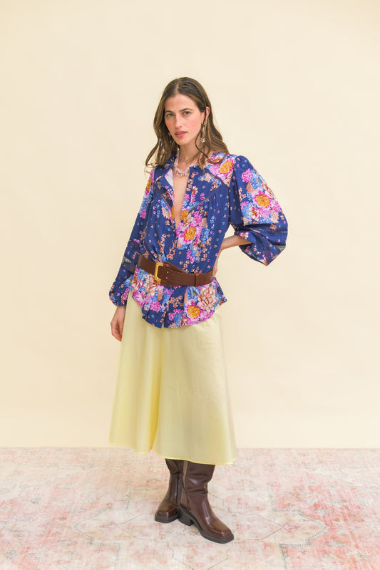 WILD WHIM PRINT ELIZA BLOUSE