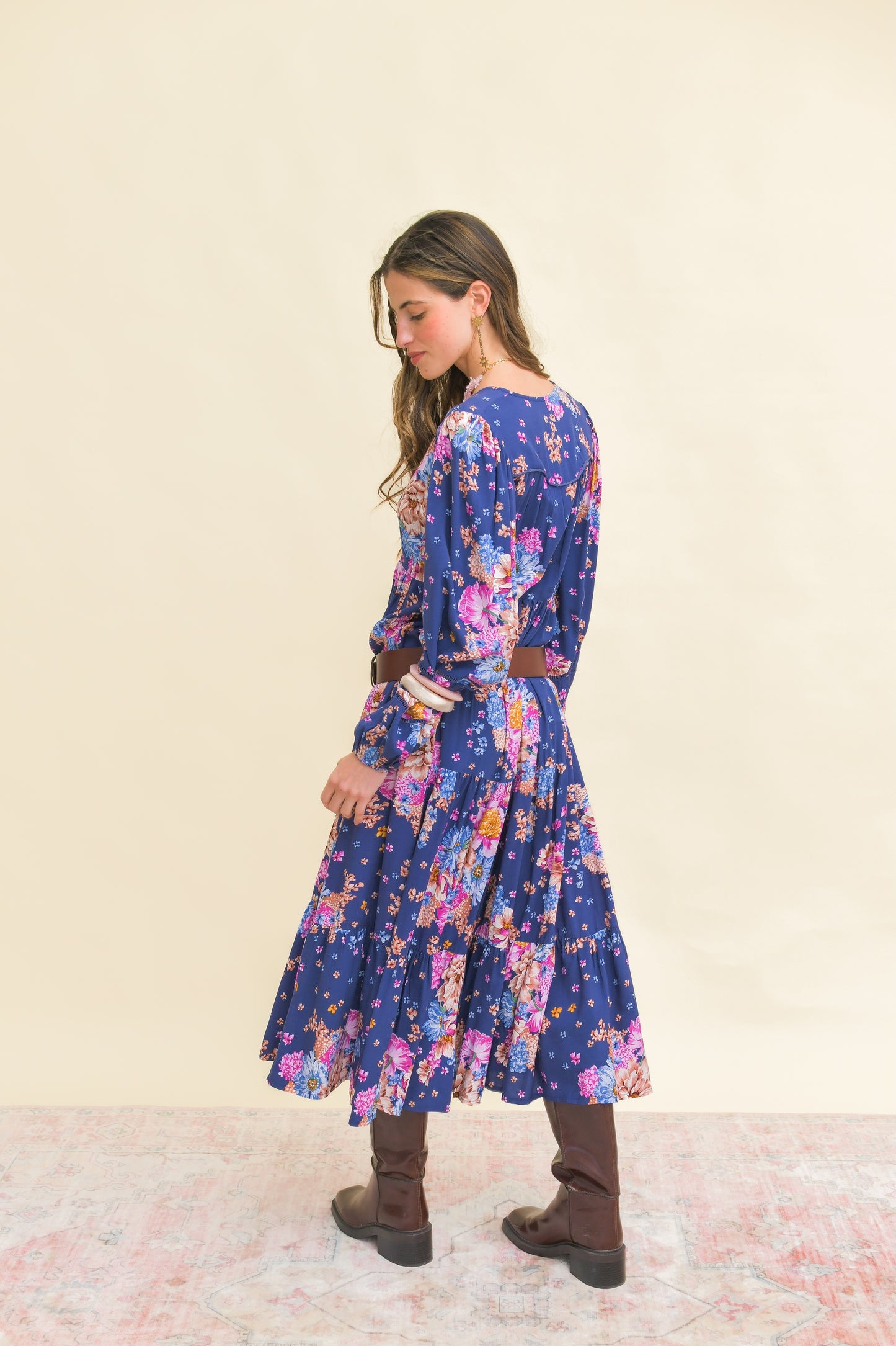 WILD WHIM PRINT EVE MIDI DRESS