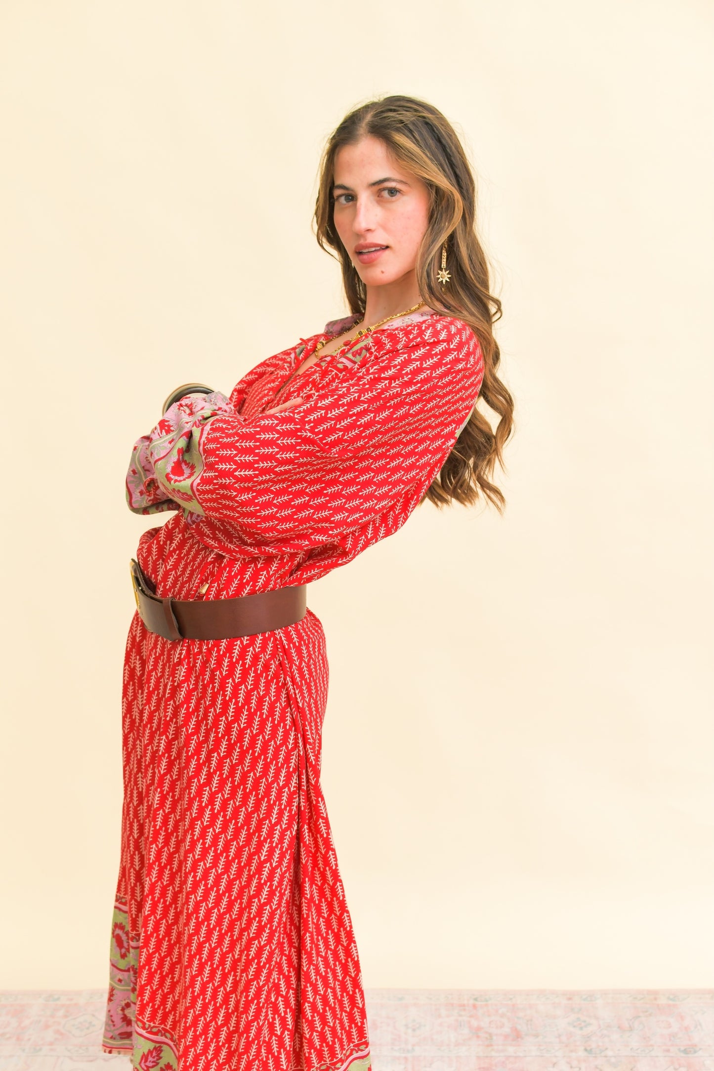 ZELIE PRINT WINTER BREE MAXI DRESS