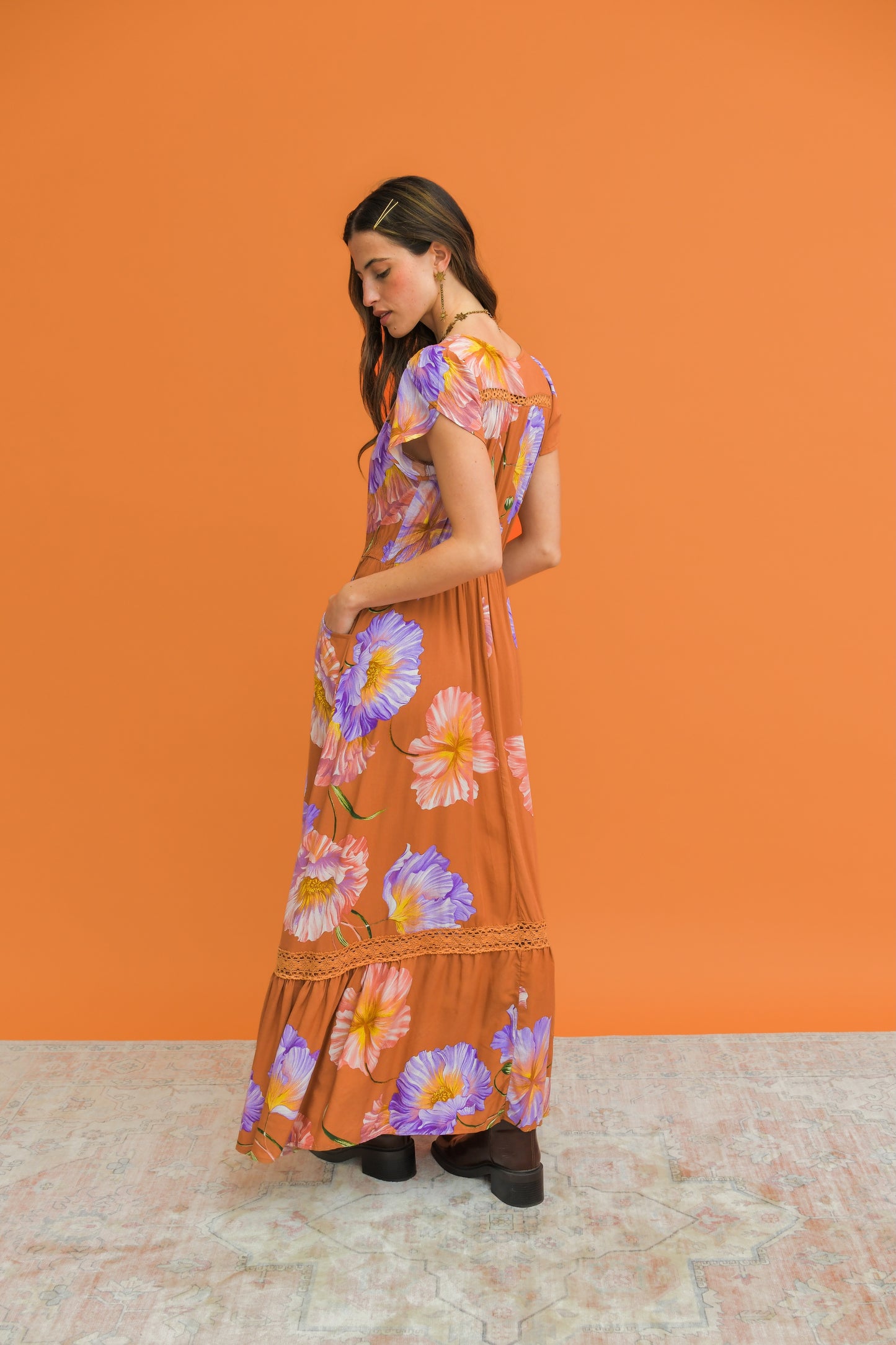 SERENDIPITY PRINT CARMEN MAXI DRESS
