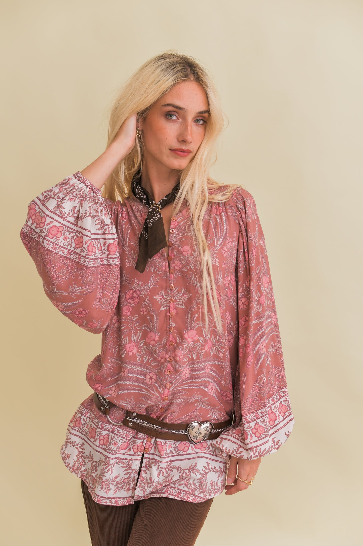 ANGELINA PRINT MAHALIA BLOUSE