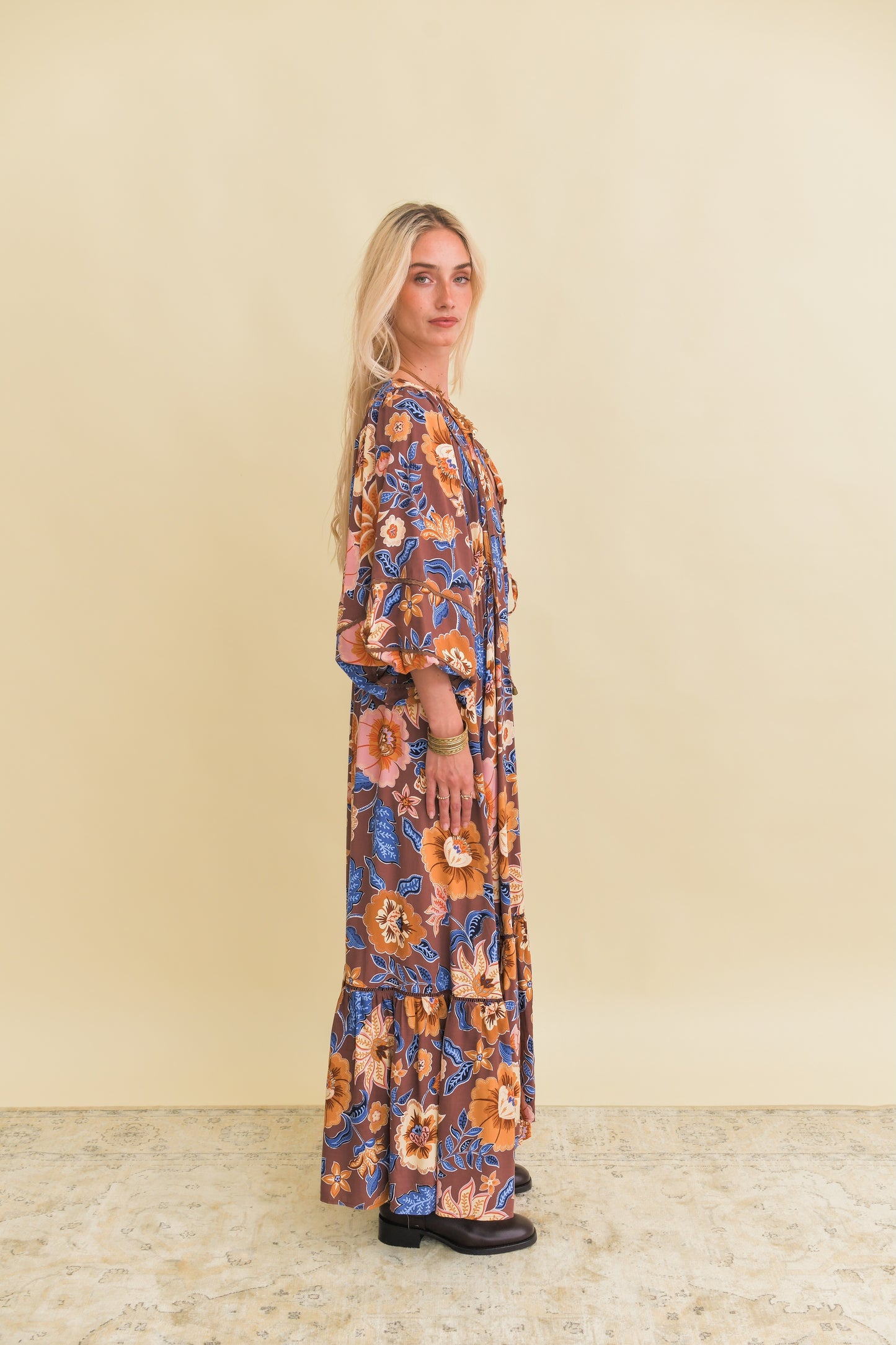 TIERRA PRINT CATALONIA MAXI DRESS