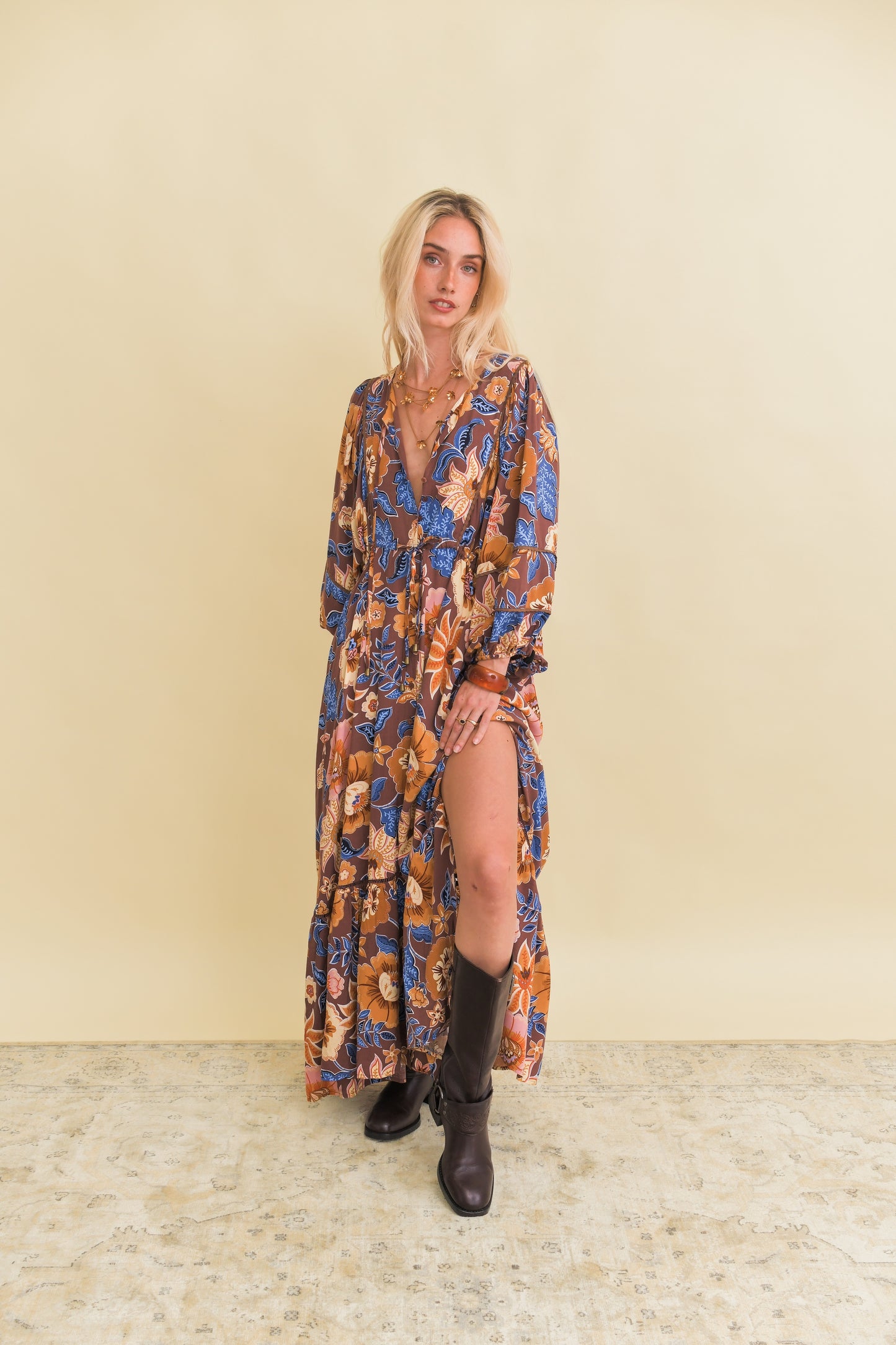 TIERRA PRINT CATALONIA MAXI DRESS