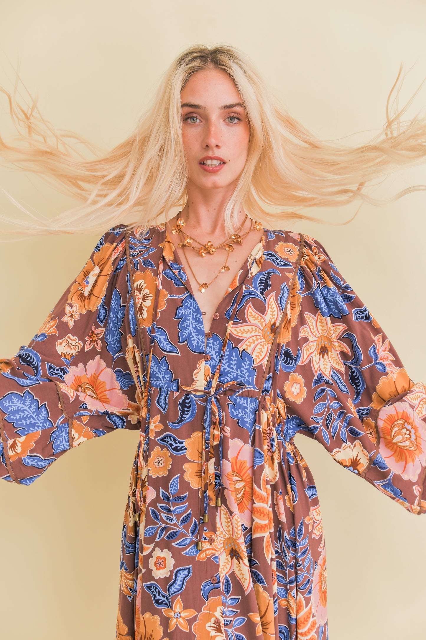 TIERRA PRINT CATALONIA MAXI DRESS