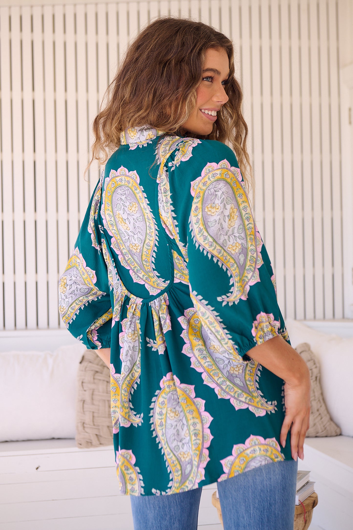 MAHALA PRINT BOHEME BLOUSE
