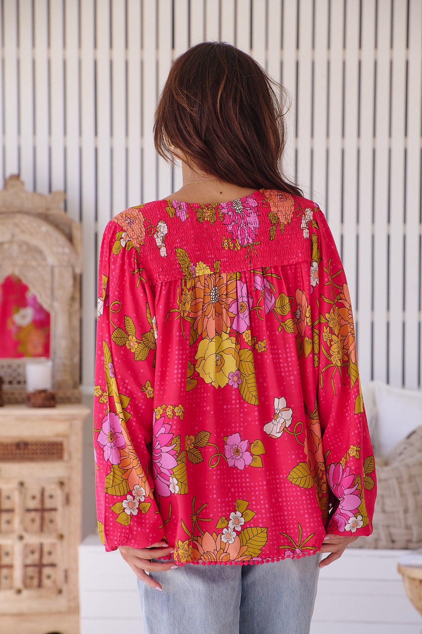 TIMELESS PRINT RUE TOP