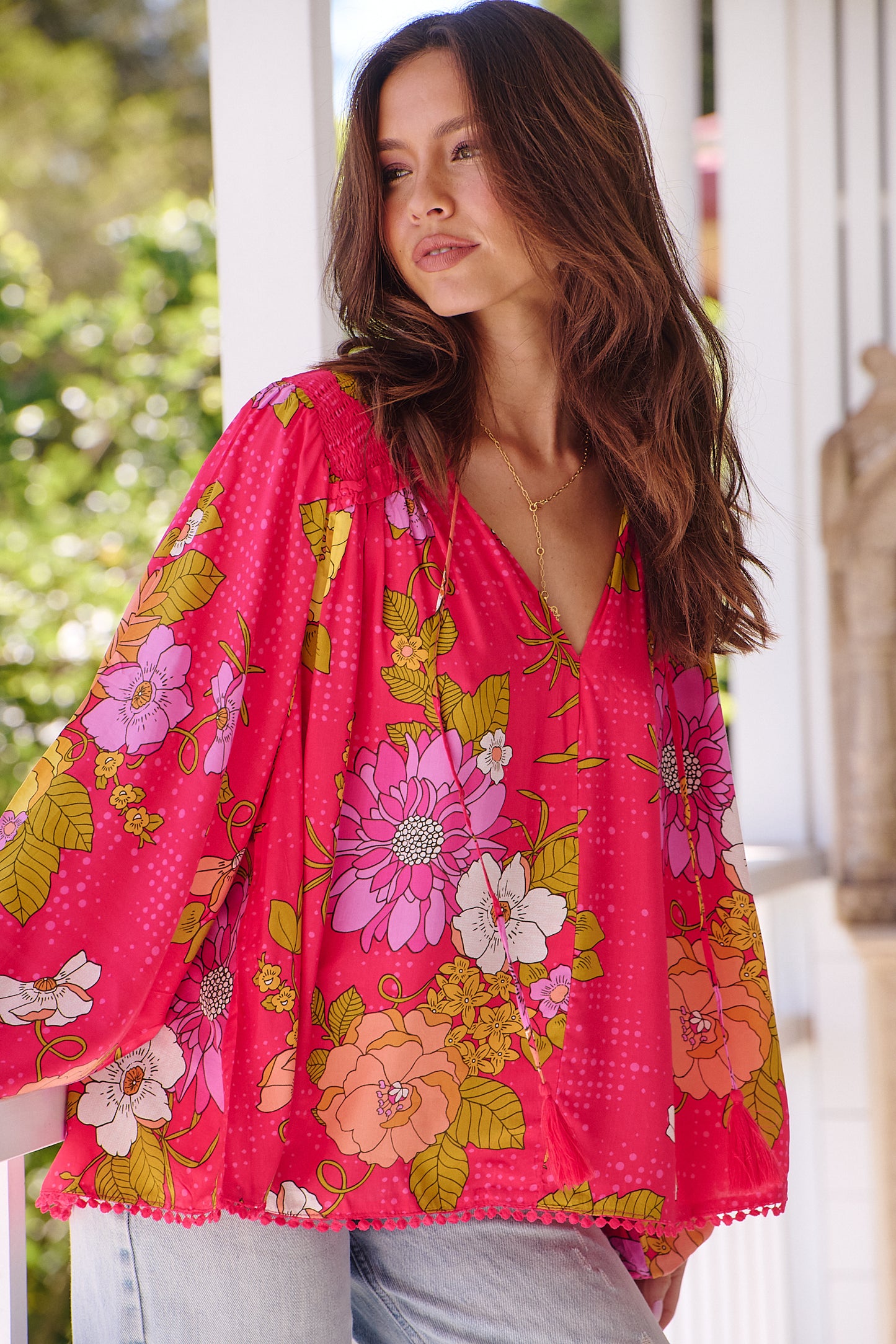 TIMELESS PRINT RUE TOP