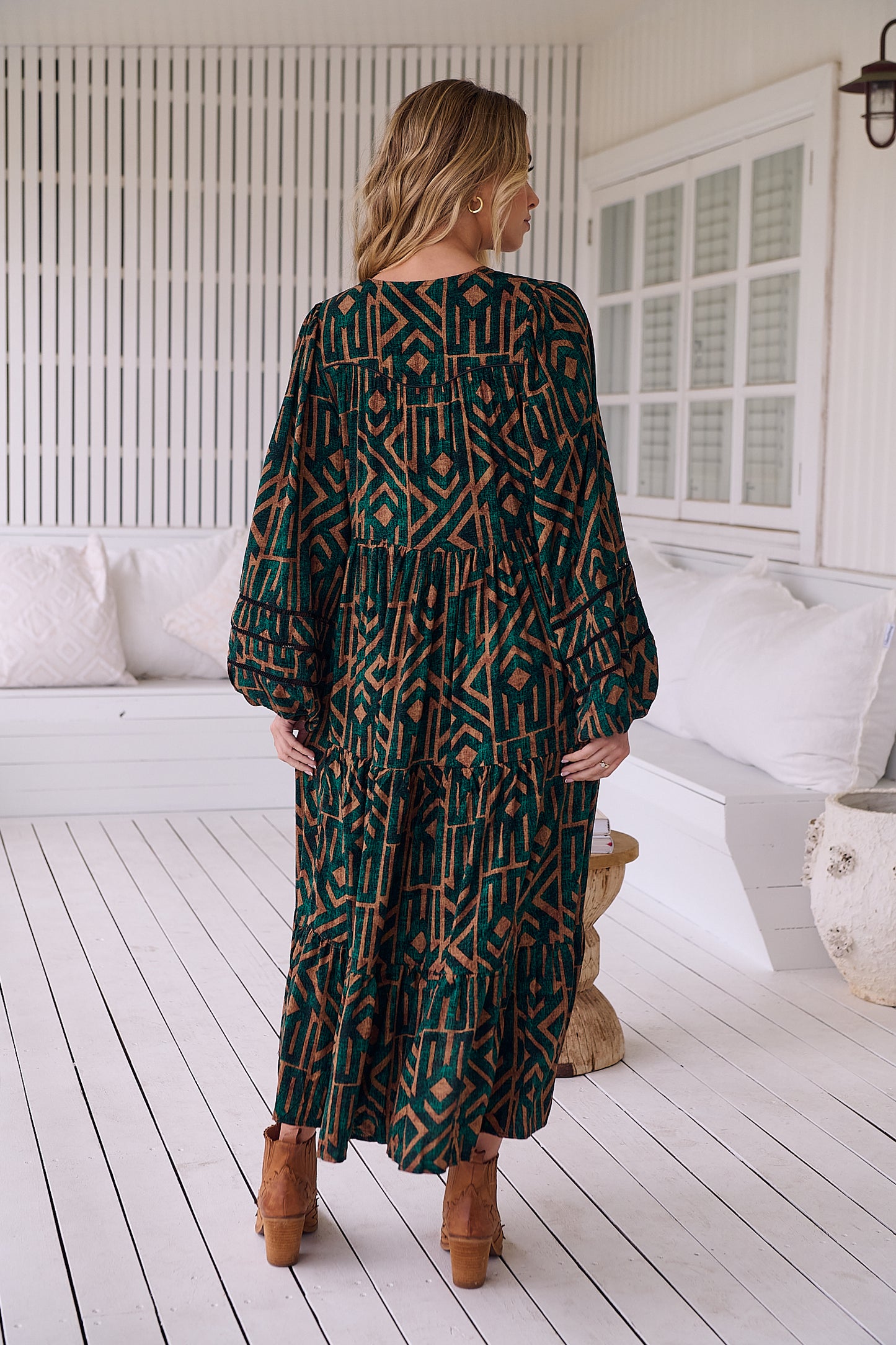 EMERALD PRINT EVE MIDI