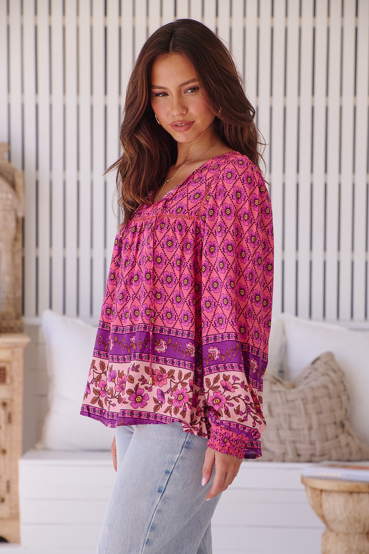 JOLENE PRINT QUINN BLOUSE