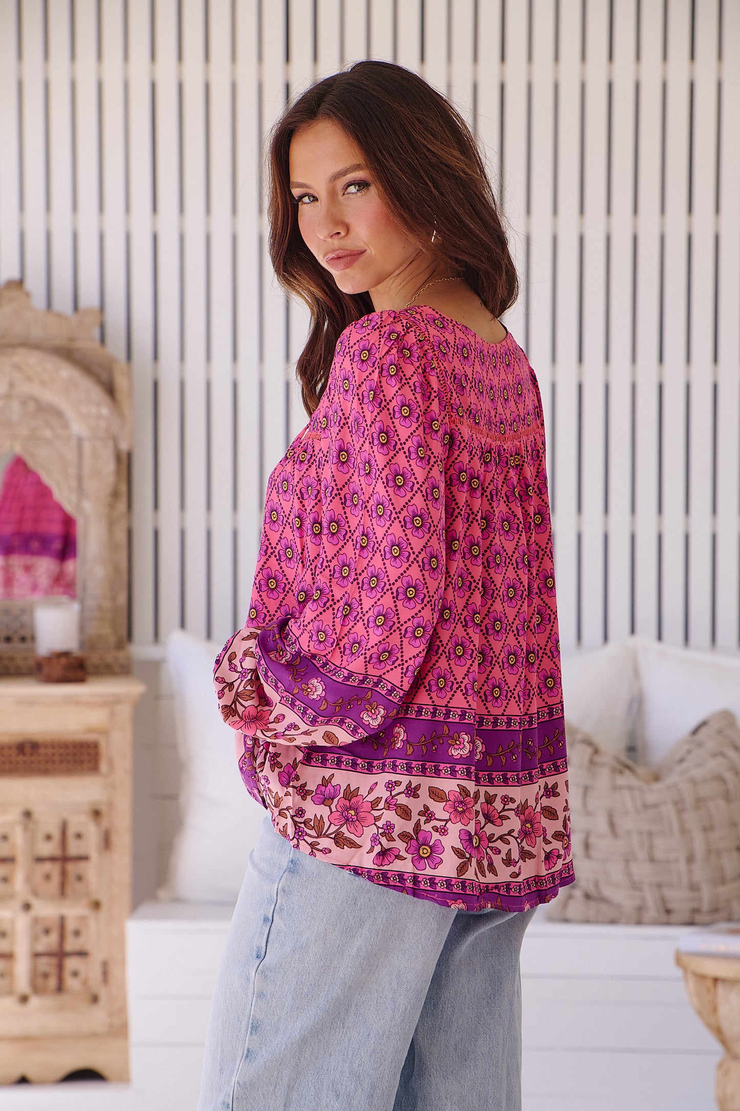 JOLENE PRINT QUINN BLOUSE