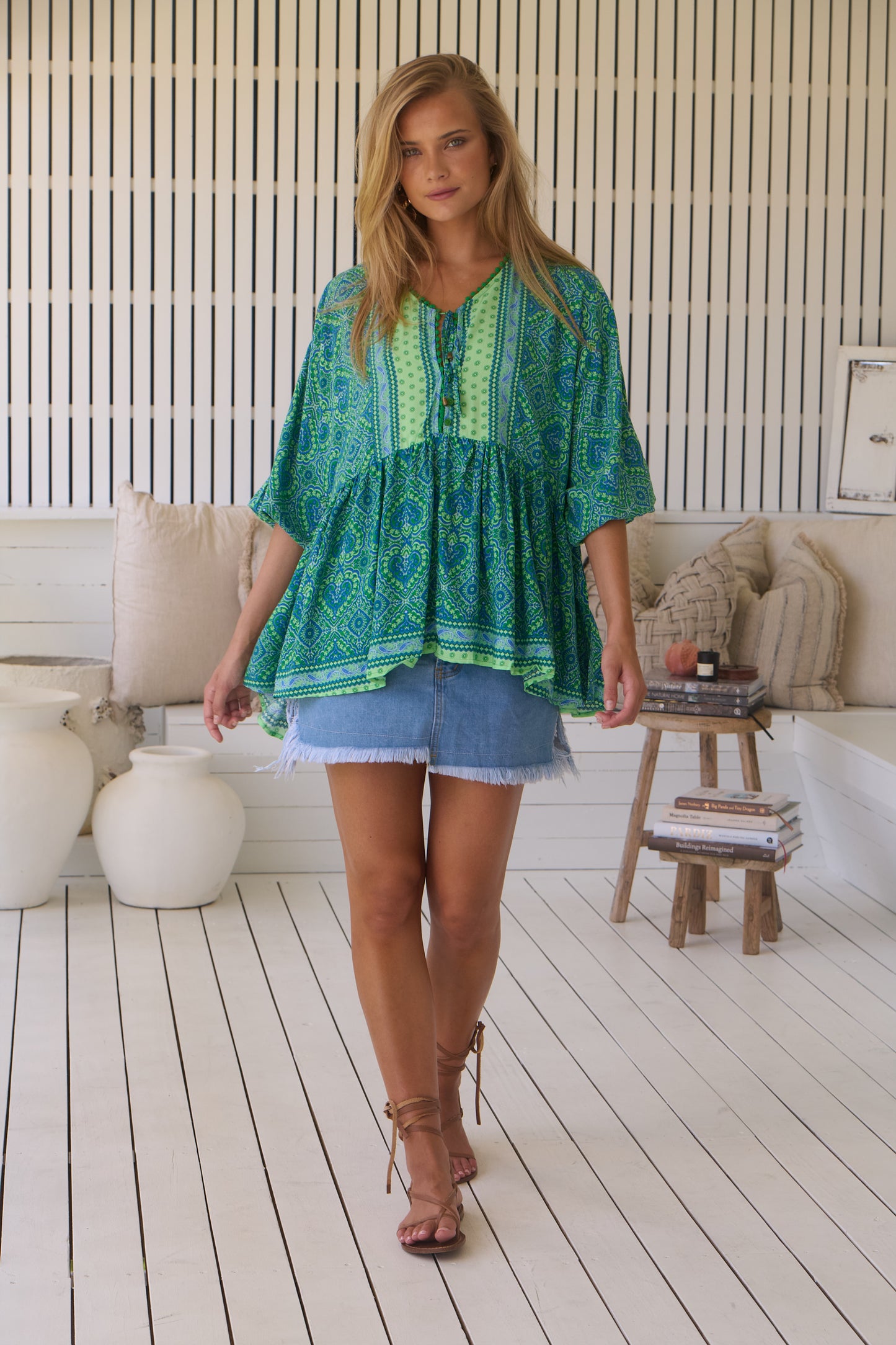 TRANQUILITY PRINT CHLOE TOP