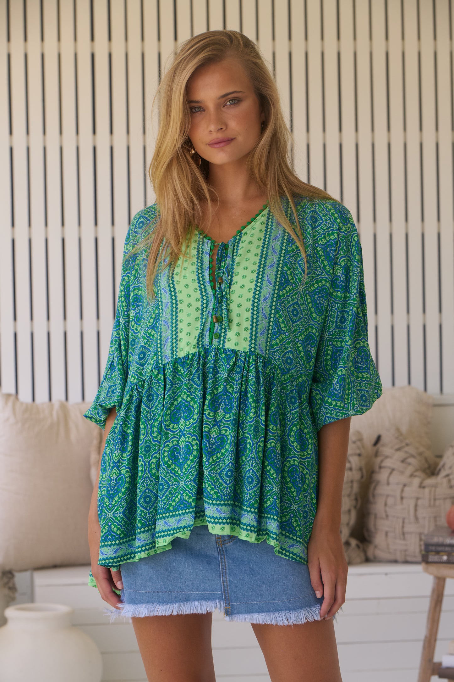 TRANQUILITY PRINT CHLOE TOP