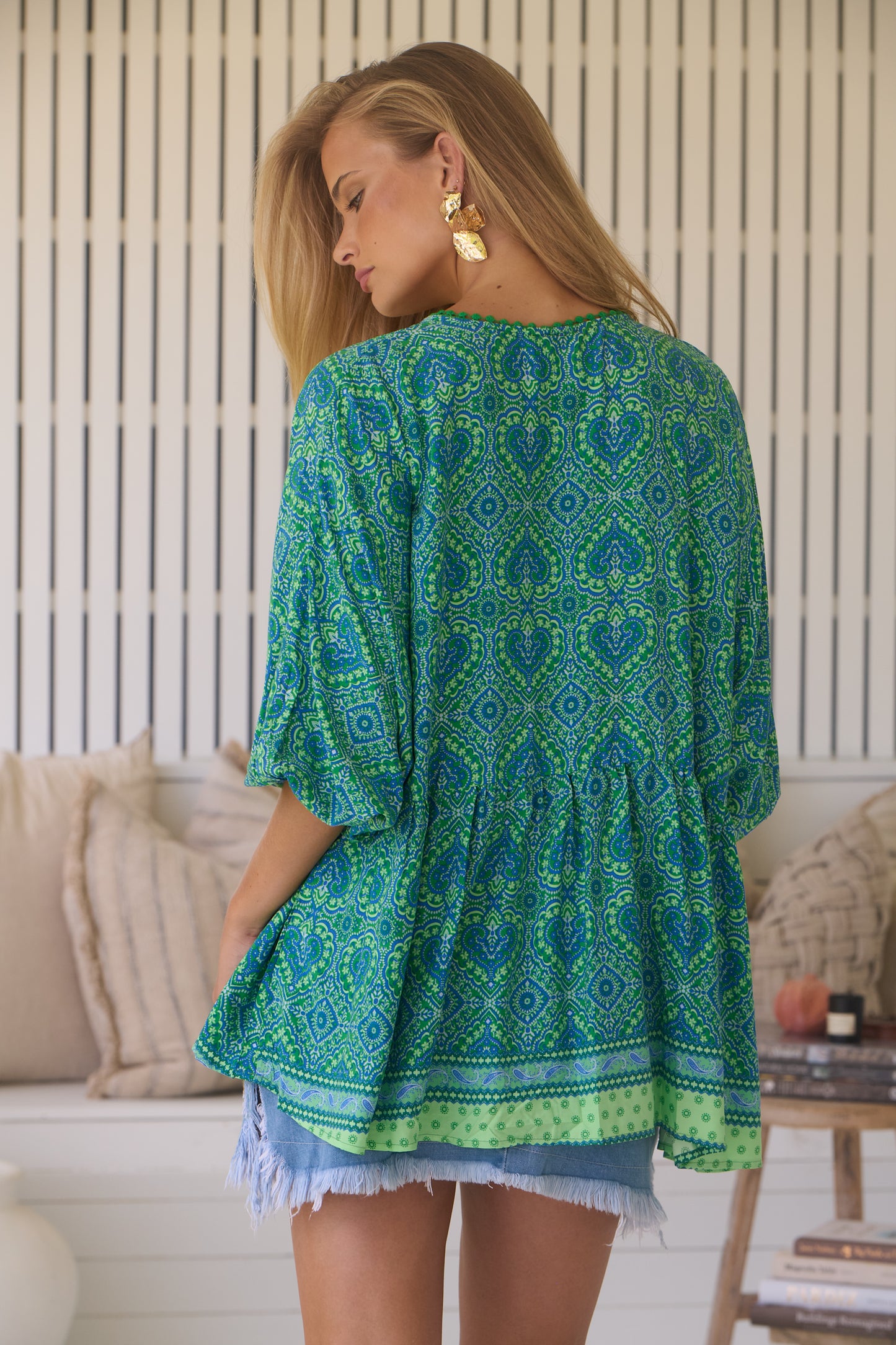 TRANQUILITY PRINT CHLOE TOP