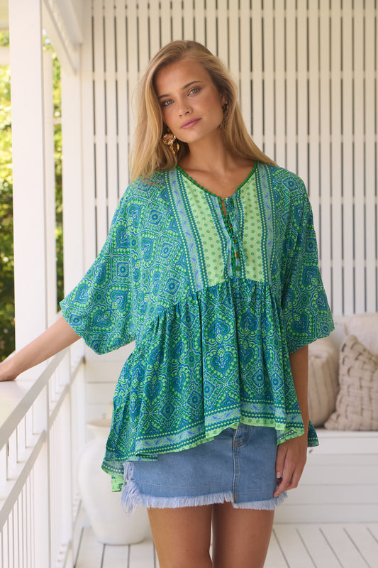 TRANQUILITY PRINT CHLOE TOP