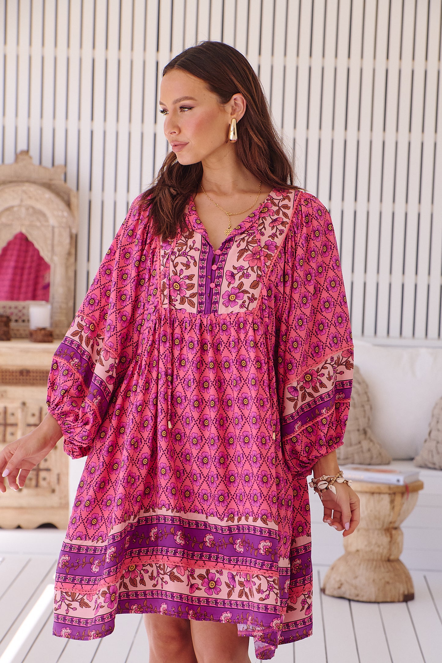 JOLENE PRINT ADELA MIDI DRESS