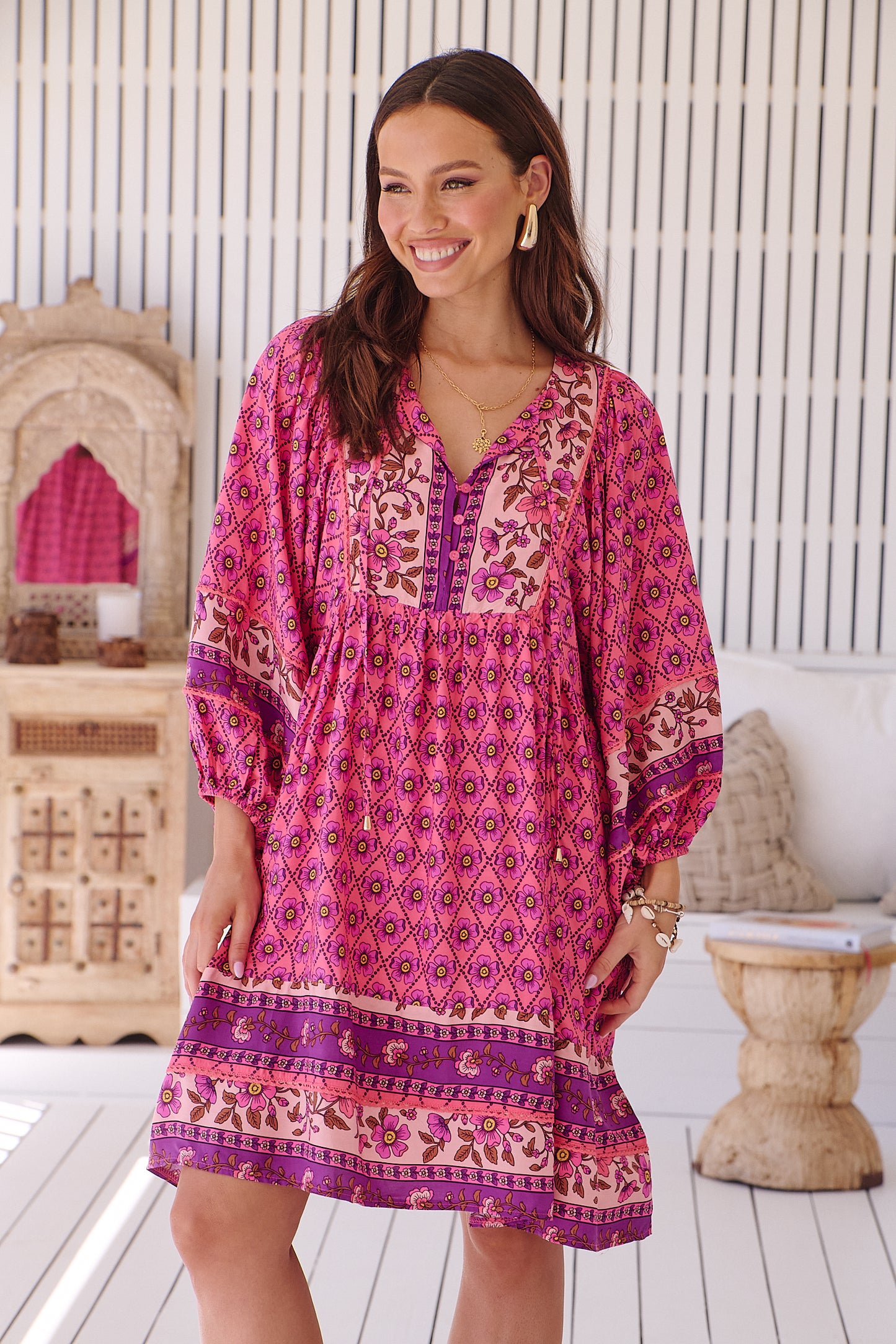 JOLENE PRINT ADELA MIDI DRESS