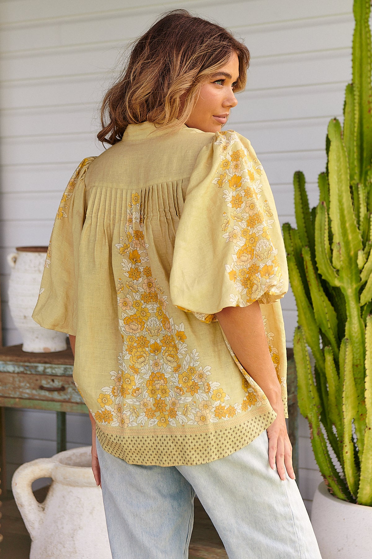 DANDELION PRINT BIRDIE BLOUSE
