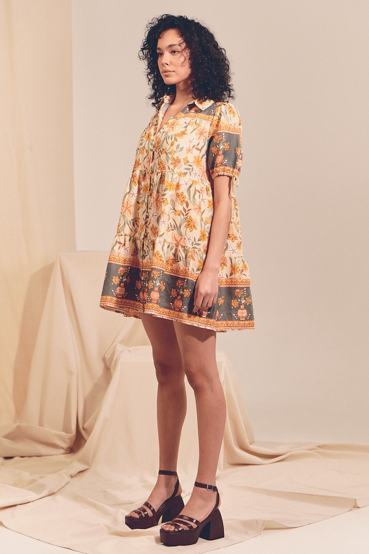 CREAM BORDER PRINT PIPPA MINI