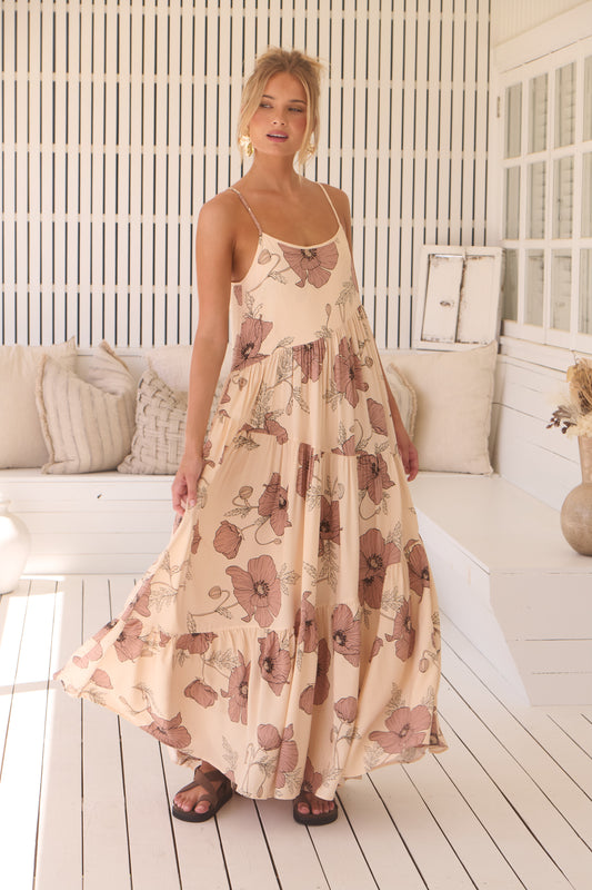 APRIL PRINT WINONA MAXI DRESS