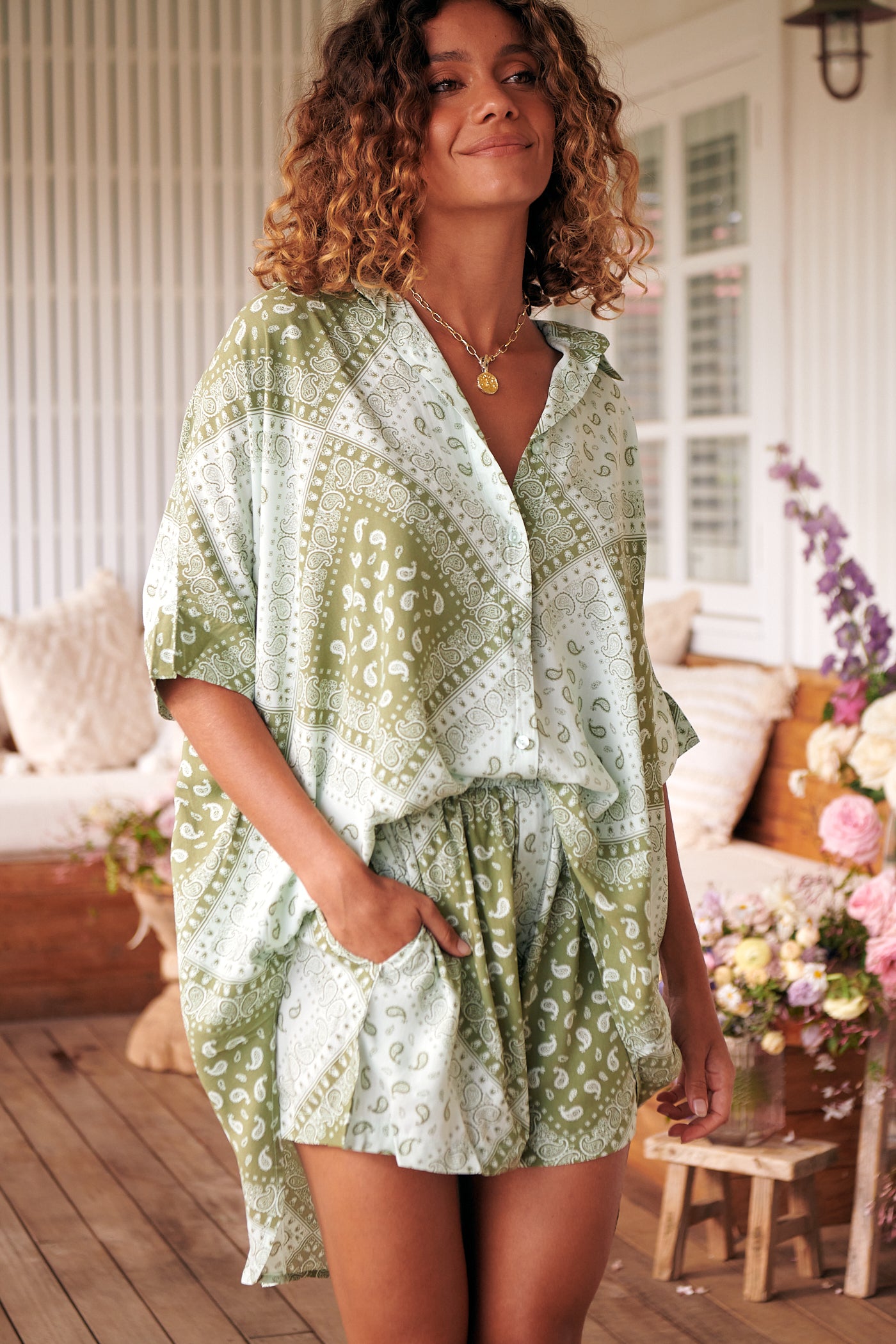 THYME PRINT FLORA SHORTS