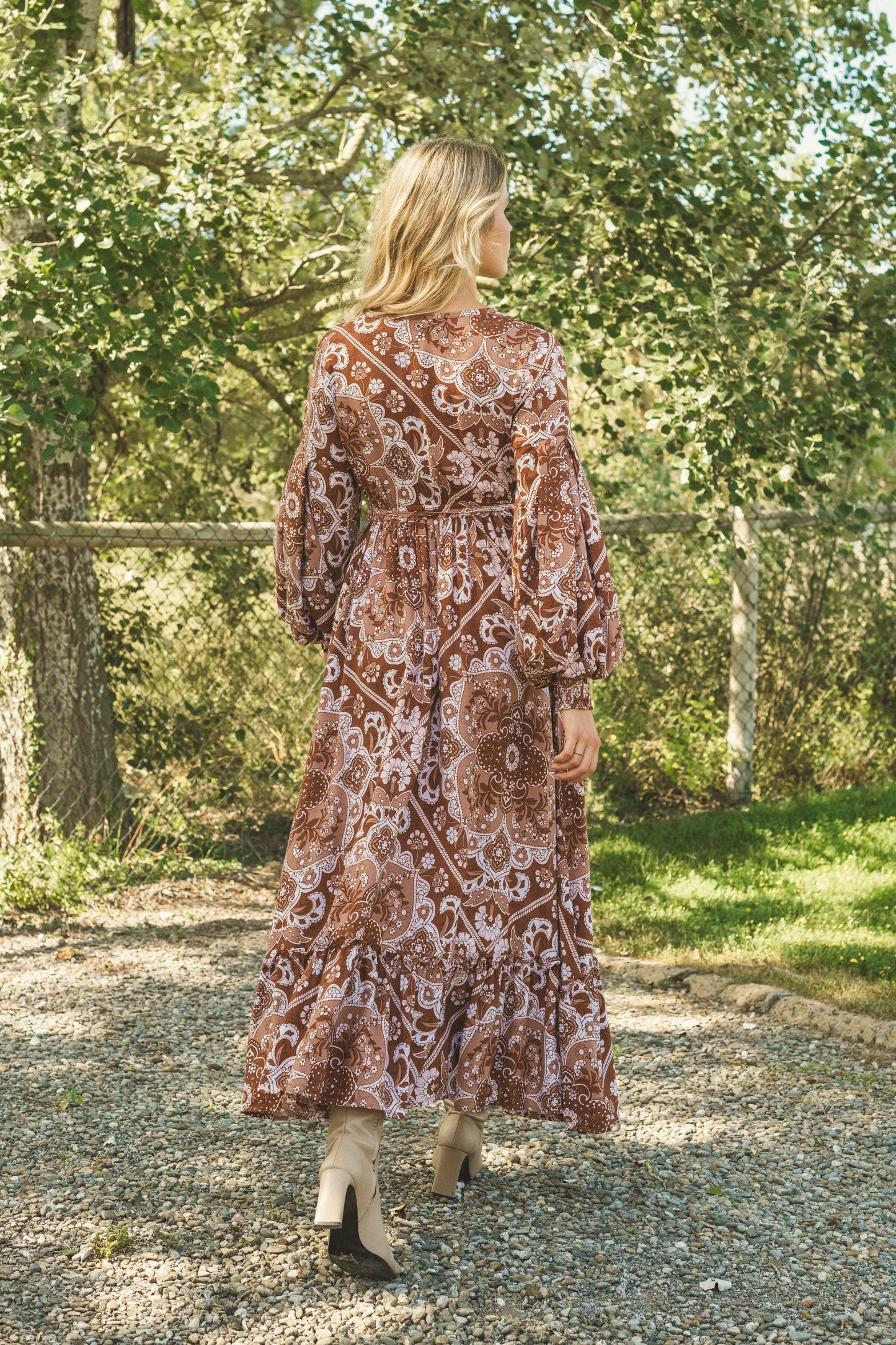 UMBER PRINT PRINT CYRUS DRESS