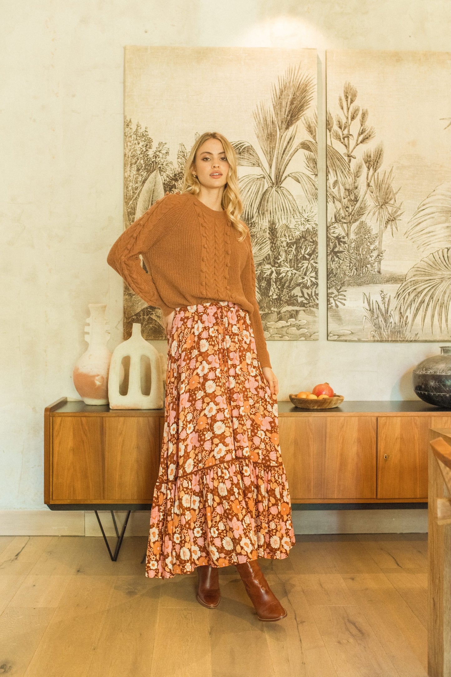 PIXIE PRINT DAPHNE MAXI SKIRT