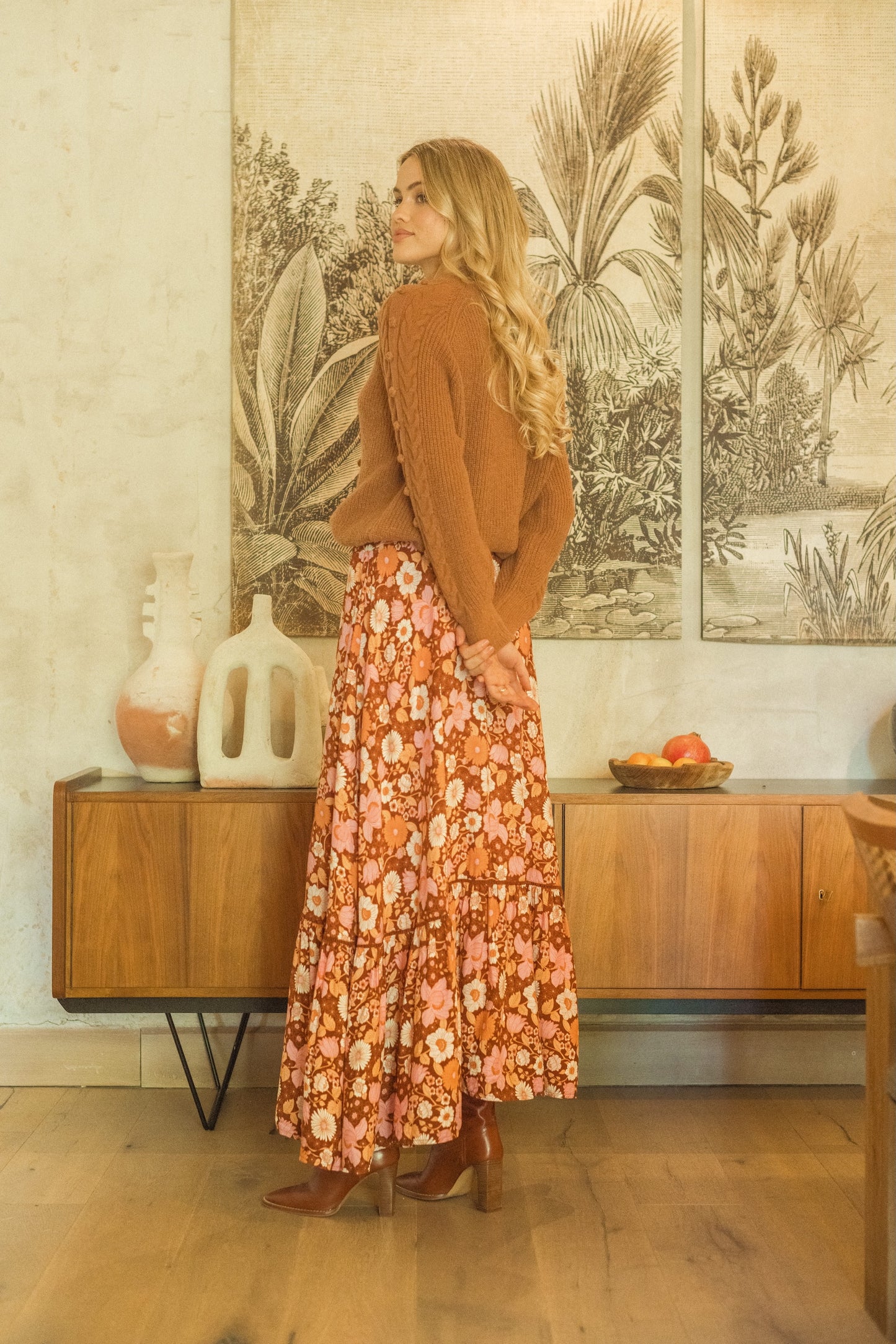 PIXIE PRINT DAPHNE MAXI SKIRT
