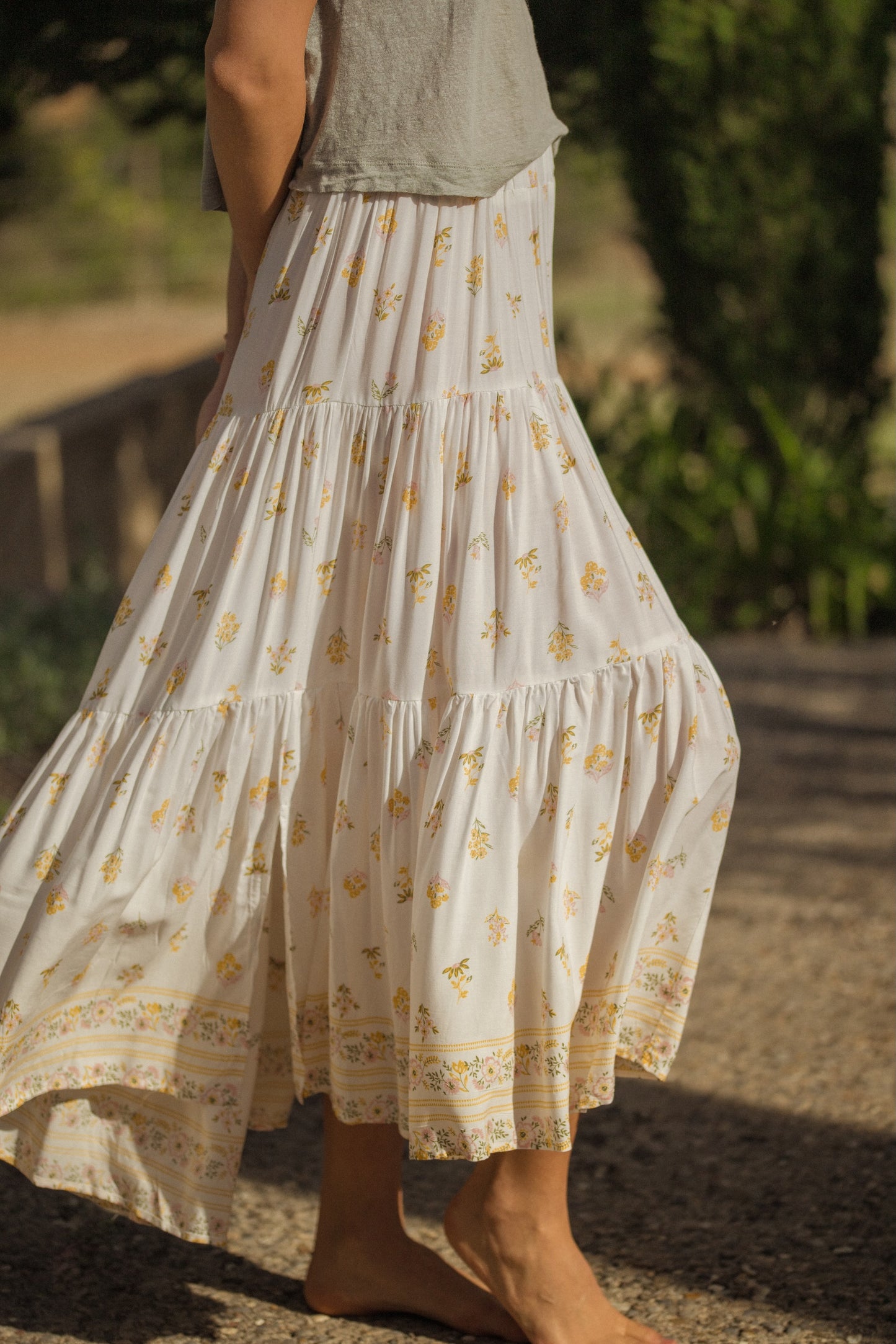LEMON MYRTLE PRINT LUCINDA SKIRT
