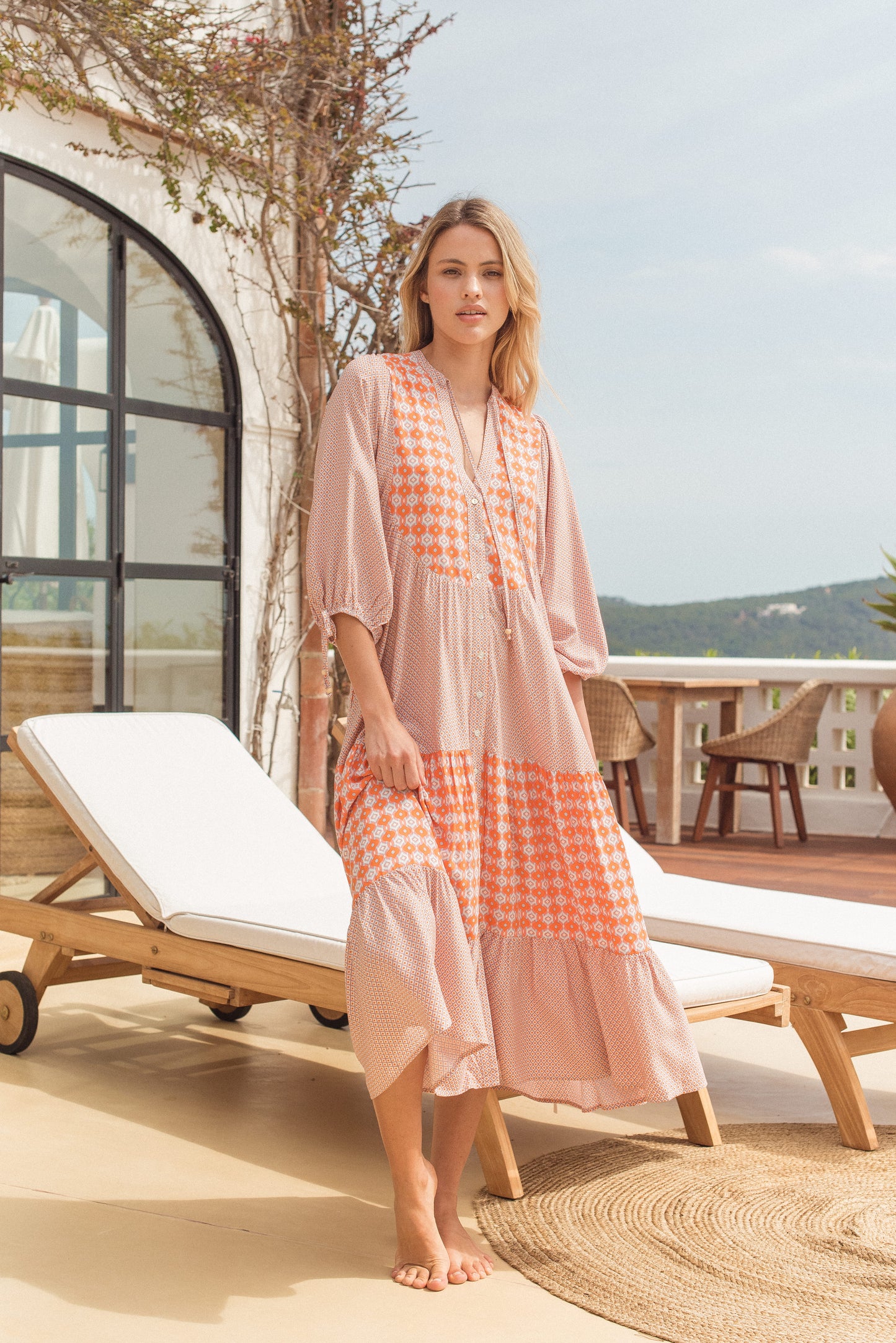 WINNY PRINT MIDI DRESS