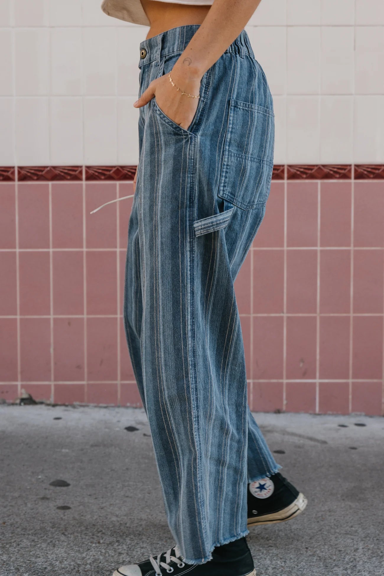 JAGGER - WASHED DENIM PANTS