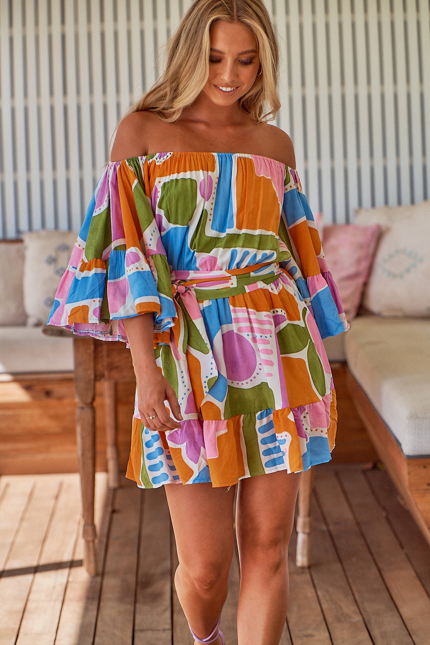 PABLO PRINT JASMINE MINI DRESS