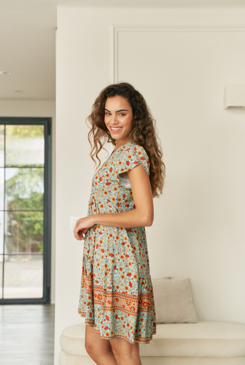 SYNERGY PRINT TRACEY MINI DRESS