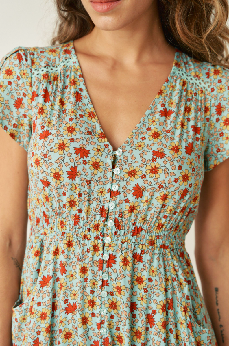 SYNERGY PRINT CARMEN MAXI DRESS
