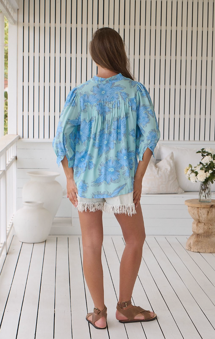SUMMER MEMORIES PRINT ADELLE BLOUSE