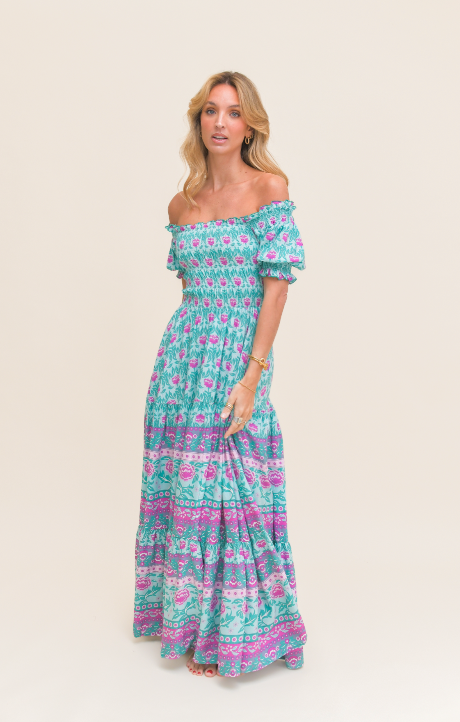 BOREAL PRINT CLAUDETTE MAXI DRESS