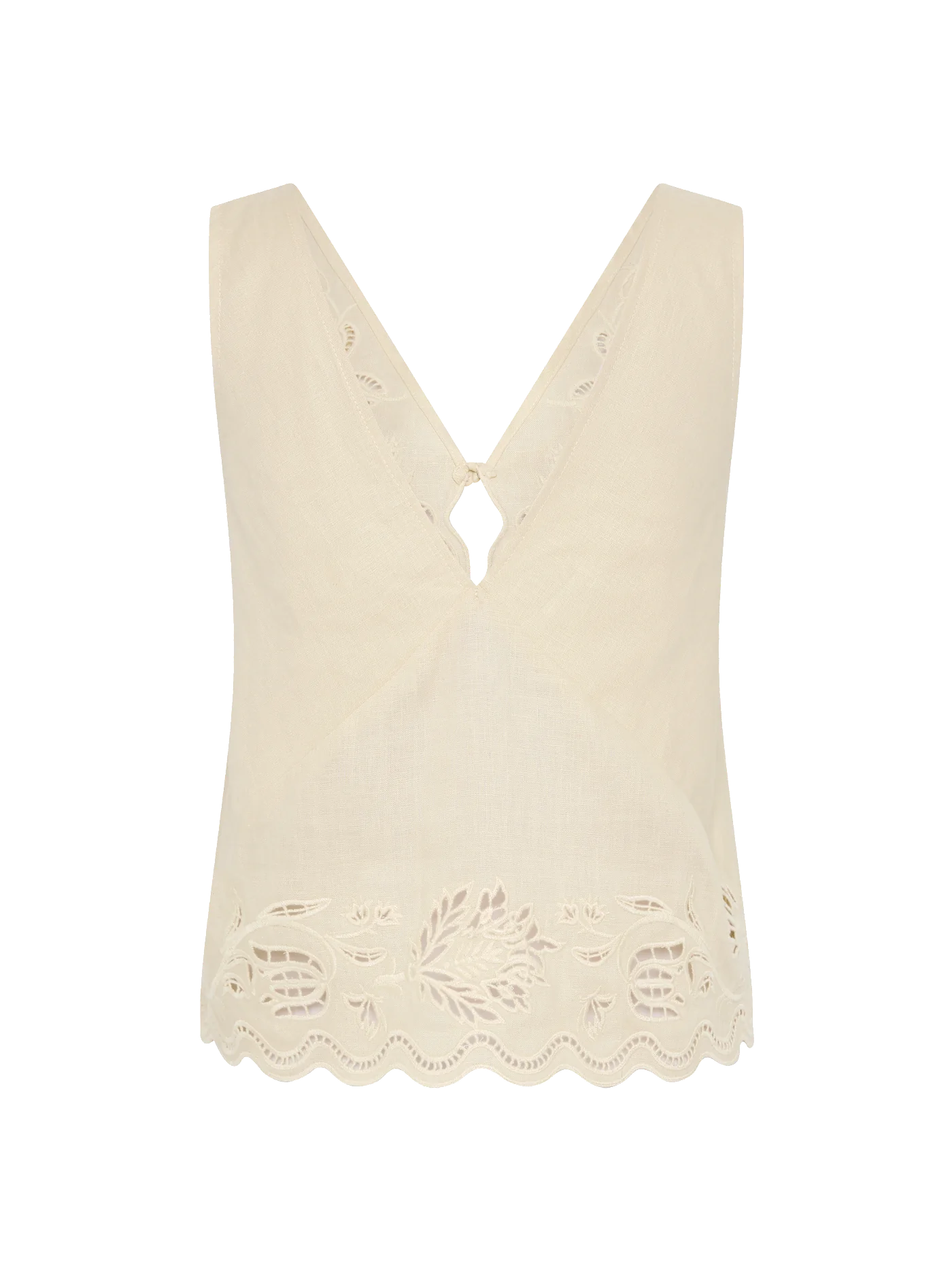 KAIA TOP SERPENTINE BRODERIE