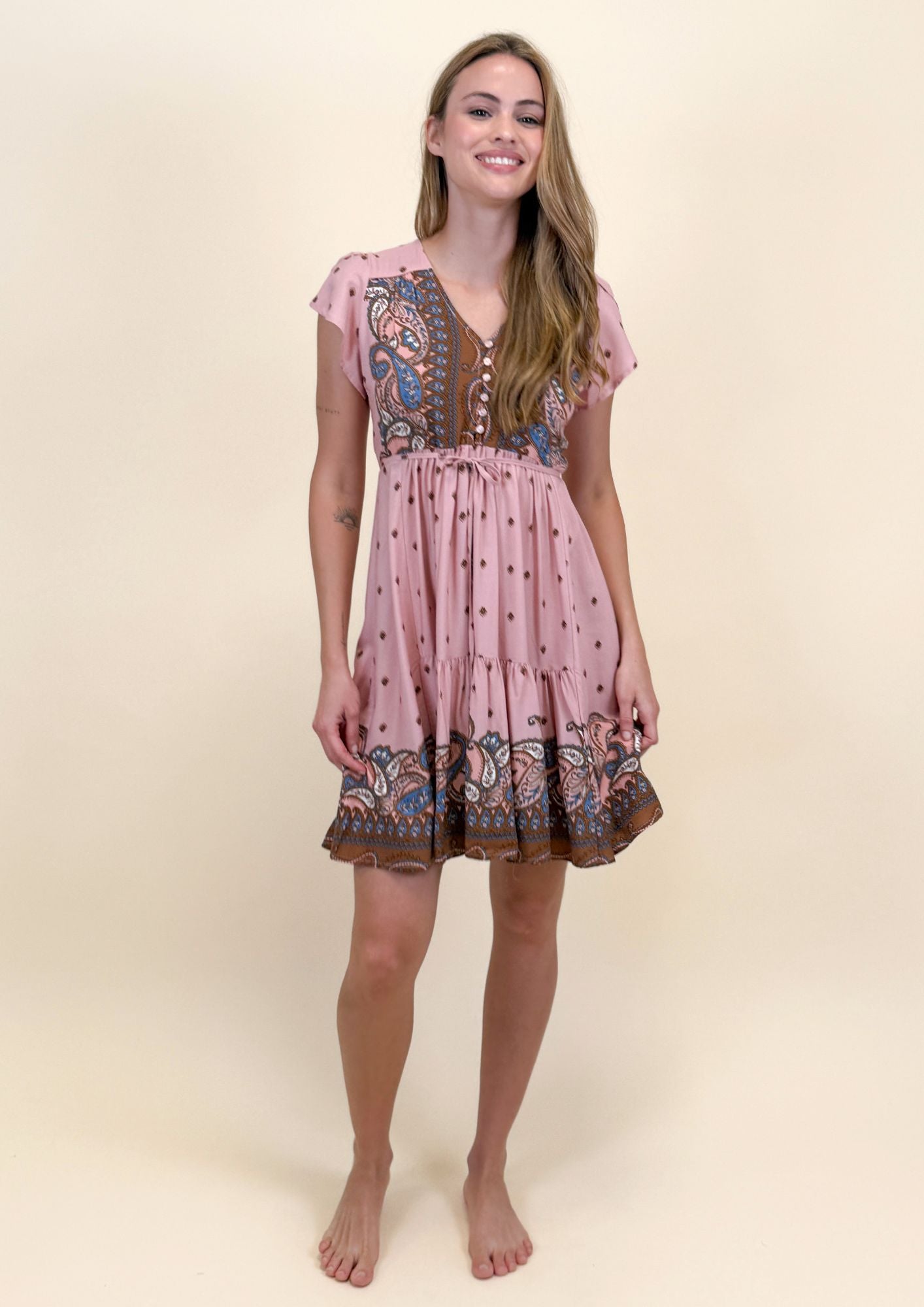 SERAPHINA PRINT TRACEY MINI DRESS