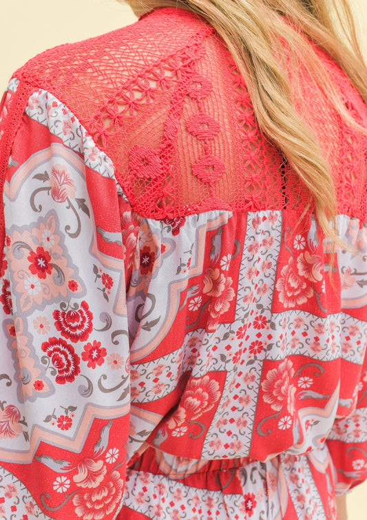 ROSA PRINT FLORENCE TOP