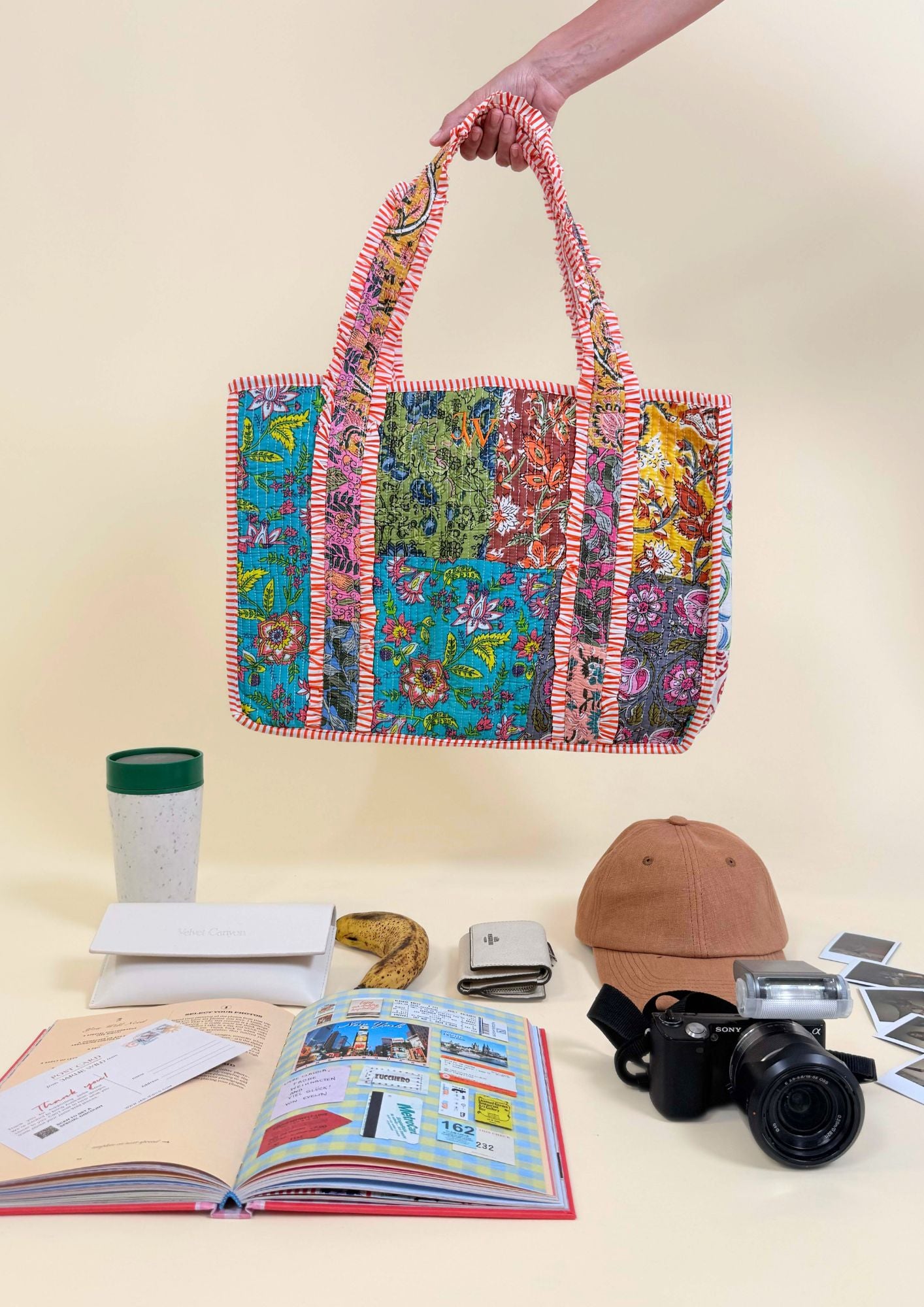 BOLSO TOTE PARCHWORK - VERDE 