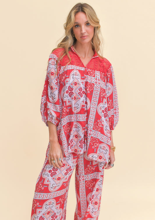 ROSA PRINT FLORENCE TOP