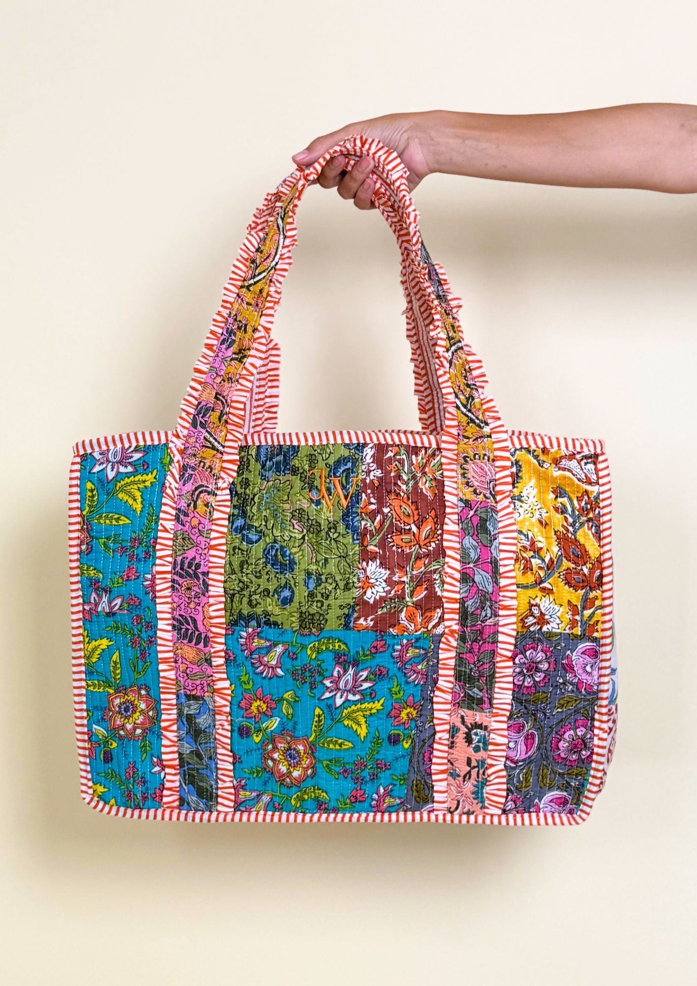 BOLSO TOTE PARCHWORK - VERDE 