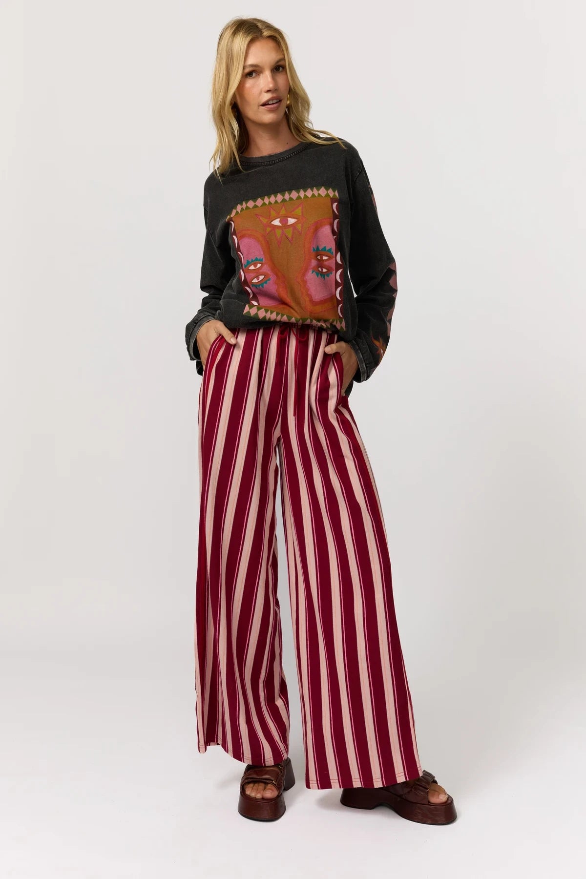 LUNA ROSA LONG SLEEVE TEE - ONYX