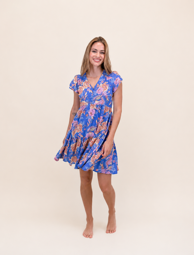 GLASTONBURY PRINT TRACEY MINI DRESS
