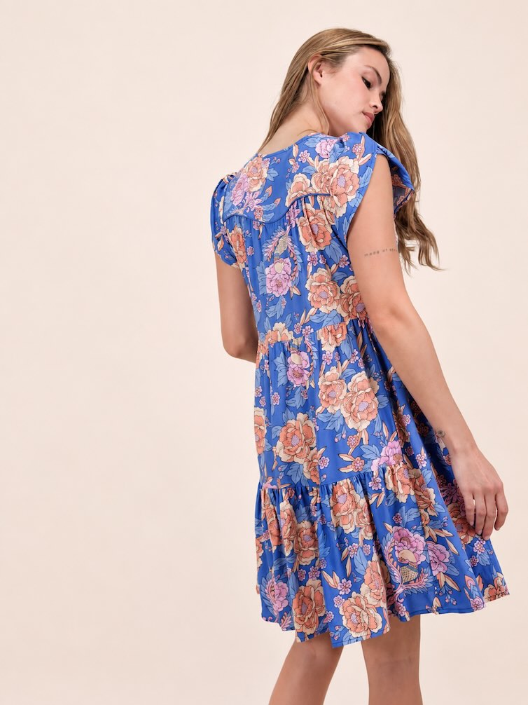 GLASTONBURY PRINT TRACEY MINI DRESS
