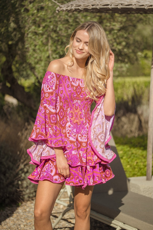 COSMIC PRINT PRIMROSE DRESS