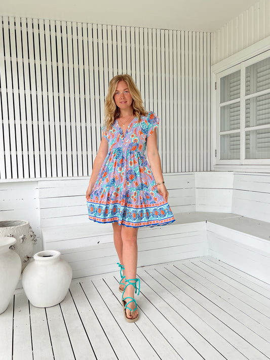 LONG ISLAND PRINT TRACEY DRESS